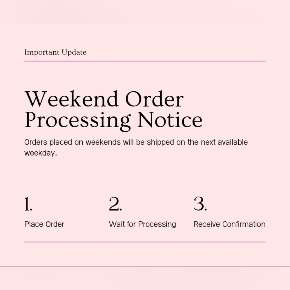 Weekend Order Notice